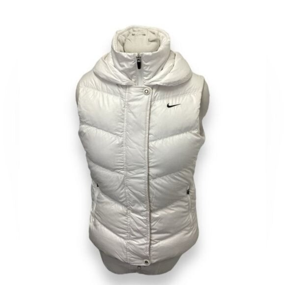 VTG Y2K Nike Athletic Department Women’s Full Zip Down Puffer Vest, sz M - Picture 1 of 9
